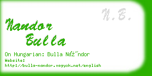 nandor bulla business card